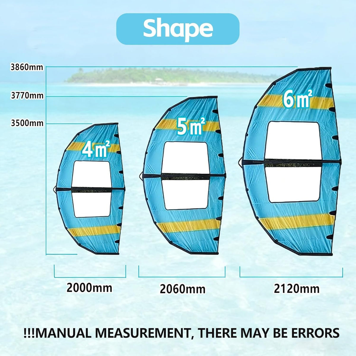 Handheld Wing Windsurfing Sail,Surf Sail with Window,4㎡,5㎡,6㎡,Portable Surf Sail Inflatable Windsurfing Professional Paddle Board for Adults for Windsurfing, Kiteboarding & Board Sports