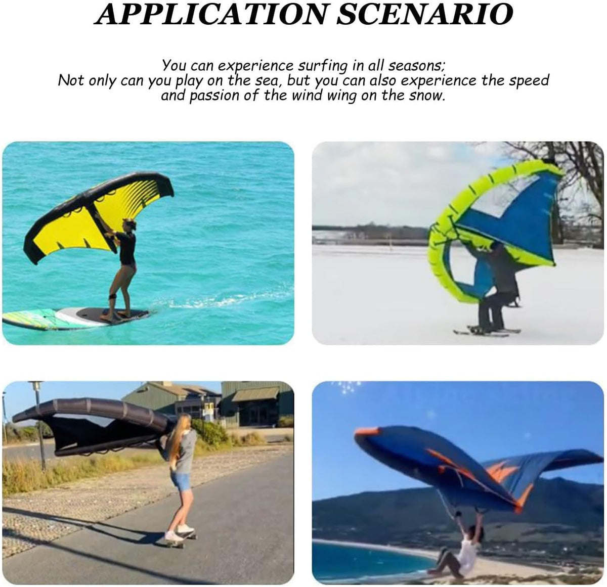 Handheld Wing Windsurfing Sail,Surf Sail with Window,4㎡,5㎡,6㎡,Portable Surf Sail Inflatable Windsurfing Professional Paddle Board for Adults for Windsurfing, Kiteboarding & Board Sports