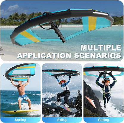 Handheld Wing Windsurfing Sail,Surf Sail with Window,4㎡,5㎡,6㎡,Portable Surf Sail Inflatable Windsurfing Professional Paddle Board for Adults for Windsurfing, Kiteboarding & Board Sports