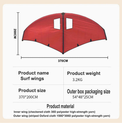 Wingfoil Inflatable Surfing Kite, Windsurfing Inflatable Wind Wing Foil, Wind Wing Hydrofoil, Handheld Surfboarding Surfboard Wind Wing for Beginner
