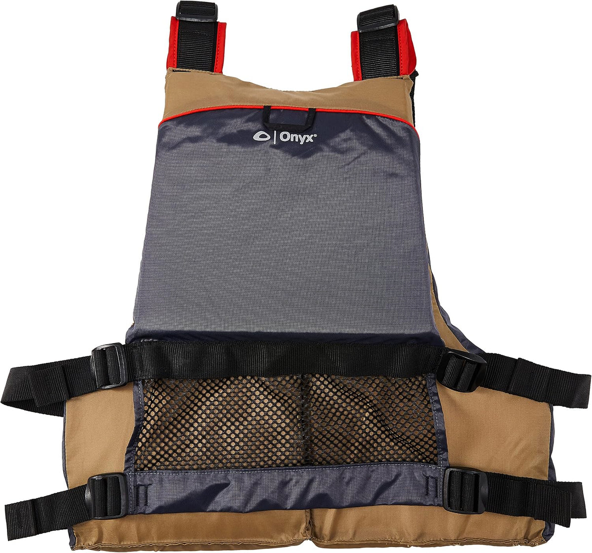 Muskie Angler Sit-On-Top Kayak with Paddle, Tan, 120""" (90508) & Onyx Kayak Fishing Life Jacket, Universal, Tan