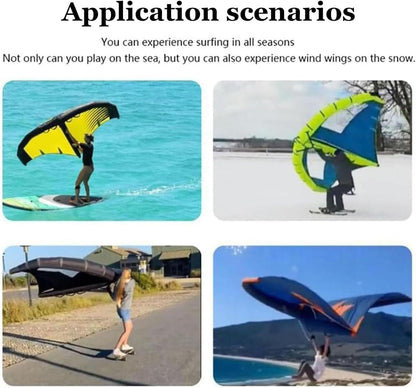 Wingfoil Inflatable Surfing Kite, Windsurfing Inflatable Wind Wing Foil, Wind Wing Hydrofoil, Handheld Surfboarding Surfboard Wind Wing for Beginner