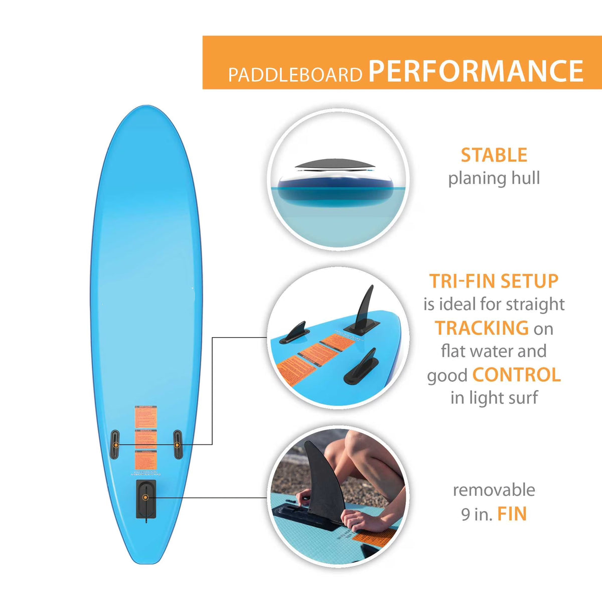 Vista 11 Ft Inflatable Stand-Up Paddle Board with Paddle (90934)
