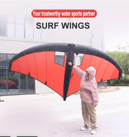 Wingfoil Inflatable Surfing Kite, Windsurfing Inflatable Wind Wing Foil, Wind Wing Hydrofoil, Handheld Surfboarding Surfboard Wind Wing for Beginner