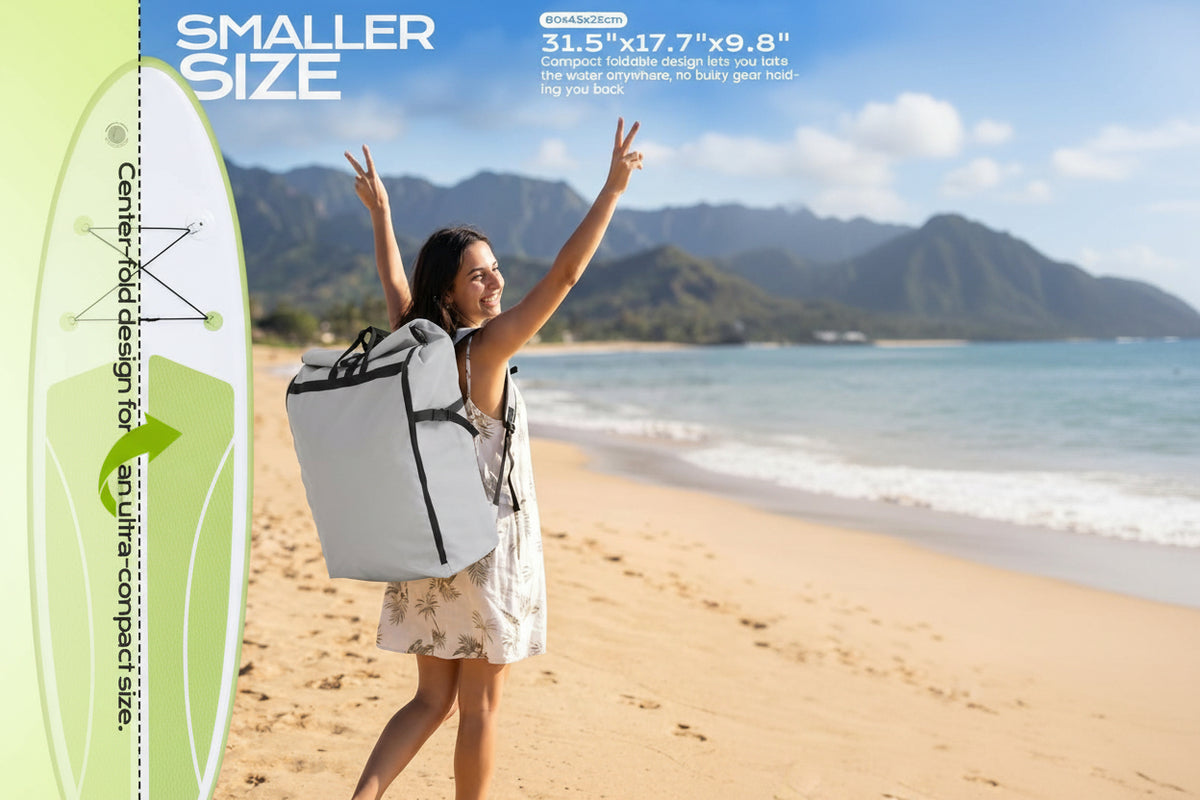 10'6" Inflatable SUP Board 10' Ultra-Light Folding Stand up Paddle Board