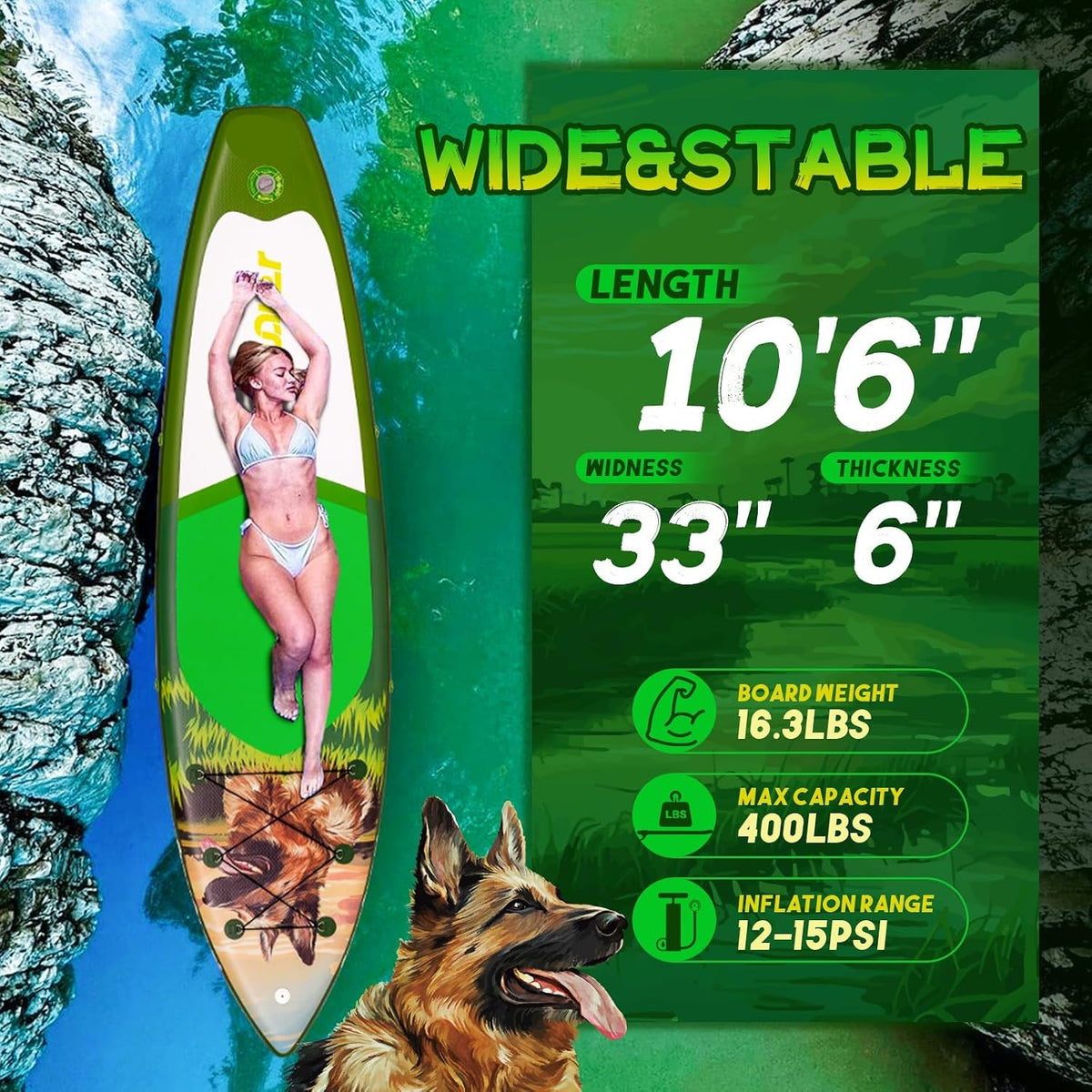Inflatable Stand up Paddle Board 10'6"/11'